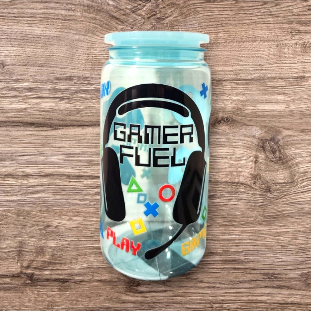 Gamer Fuel Tumbler with Headset Design